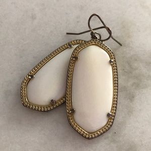 Kendra Scott Elle Drop Earrings in White